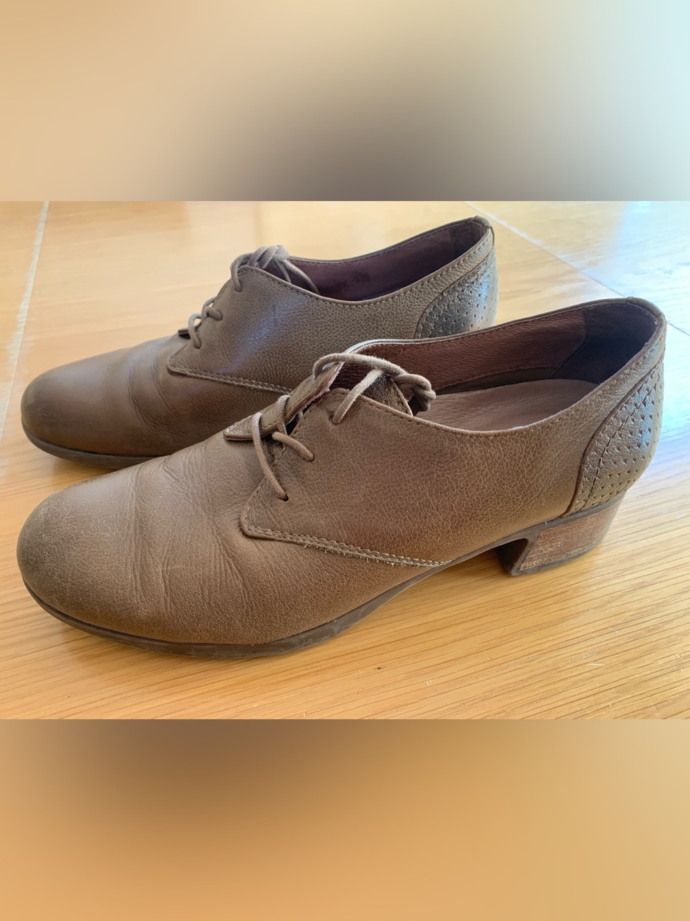 Dansko brown leather oxfords